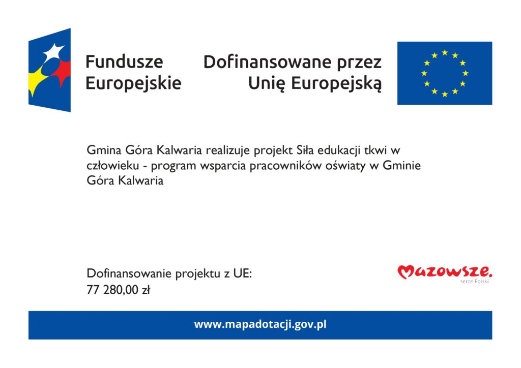 Siła edukacji tkwi w człowieku - program wsparcia pracowników oświaty w Gminie Góra Kalwaria